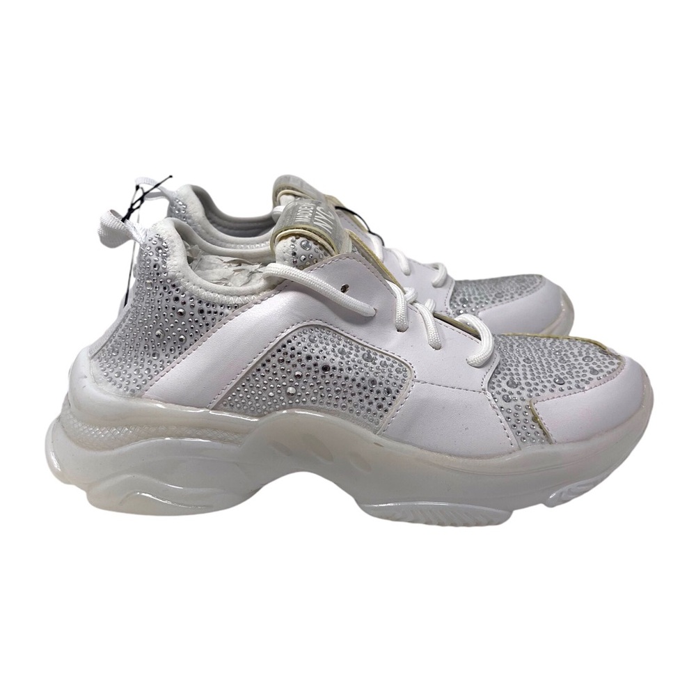 Madden NYC white rhinestone sneakers women’s size 7 1/2 NWT